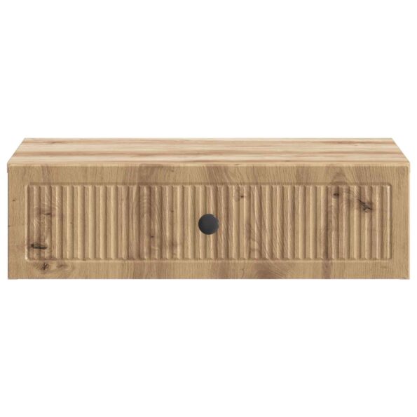 vidaXL Nástenný bočný stôl Dub artisan 59 x 34,5 x 17 cm – Obrázok 4