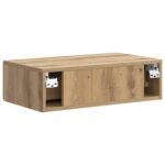 vidaXL Nástenný bočný stôl Dub artisan 59 x 34,5 x 17 cm – Obrázok 6
