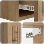 vidaXL Nástenný bočný stôl Dub artisan 59 x 34,5 x 17 cm – Obrázok 7