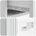 vidaXL Nástenný bočný stôl Biela 87,5 x 34,5 x 17 cm Kompozitné drevo – Obrázok 7