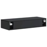 vidaXL Nástenný bočný stôl Čierna 87,5 x 34,5 x 17 cm Kompozitné drevo – Obrázok 6