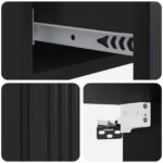 vidaXL Nástenný bočný stôl Čierna 87,5 x 34,5 x 17 cm Kompozitné drevo – Obrázok 7