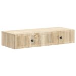 vidaXL Nástenný bočný stôl Dub sonoma 87,5 x 34,5 x 17 cm
