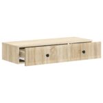 vidaXL Nástenný bočný stôl Dub sonoma 87,5 x 34,5 x 17 cm – Obrázok 3