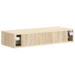 vidaXL Nástenný bočný stôl Dub sonoma 87,5 x 34,5 x 17 cm – Obrázok 6