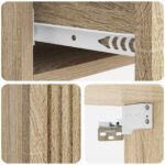 vidaXL Nástenný bočný stôl Dub sonoma 87,5 x 34,5 x 17 cm – Obrázok 7