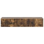vidaXL Nástenný bočný stôl Dymový dub 87,5 x 34,5 x 17 cm – Obrázok 4