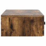 vidaXL Nástenný bočný stôl Dymový dub 87,5 x 34,5 x 17 cm – Obrázok 5