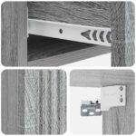vidaXL Nástenný bočný stôl Sivá sonoma 87,5 x 34,5 x 17 cm – Obrázok 7