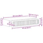 vidaXL Nástenný bočný stôl Sivá sonoma 87,5 x 34,5 x 17 cm – Obrázok 8