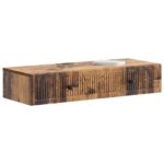 vidaXL Nástenný bočný stôl Staré drevo 87,5 x 34,5 x 17 cm – Obrázok 2