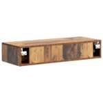 vidaXL Nástenný bočný stôl Staré drevo 87,5 x 34,5 x 17 cm – Obrázok 6