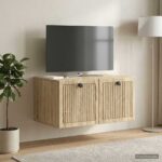 vidaXL Nástenná TV skrinka Nástenný Dub sonoma 59,5 x 41 x 30 cm