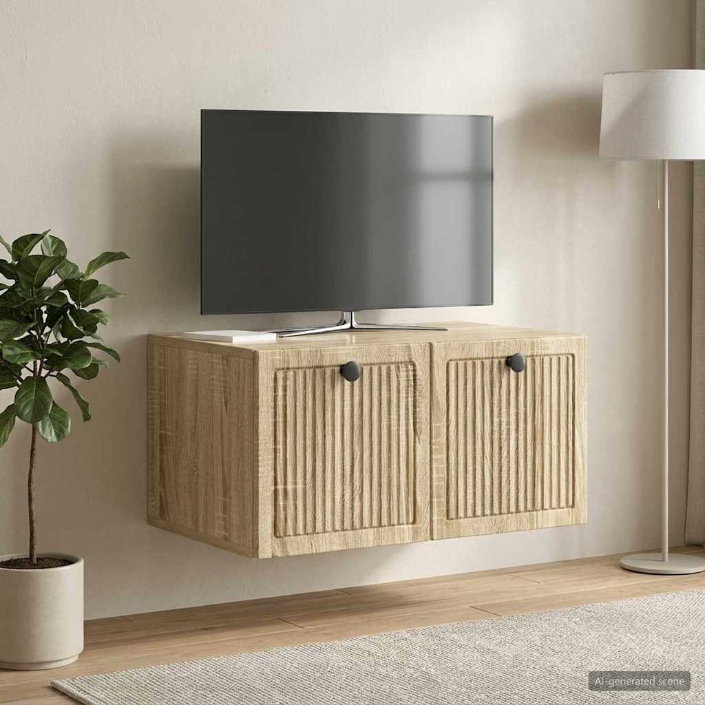 897997_1.jpg vidaXL Nástenná TV skrinka Nástenný Dub sonoma 59,5 x 41 x 30 cm – Obrázok 1