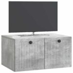 vidaXL Nástenná TV skrinka Nástenný Betónovo sivá 59,5 x 41 x 30 cm – Obrázok 3