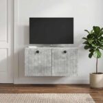 vidaXL Nástenná TV skrinka Nástenný Betónovo sivá 59,5 x 41 x 30 cm – Obrázok 4