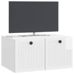 vidaXL Nástenná TV skrinka Biela s vysokým leskom 59,5 x 41 x 30 cm – Obrázok 3