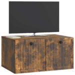 vidaXL Nástenná TV skrinka Nástenný Dymový dub 59,5 x 41 x 30 cm – Obrázok 3