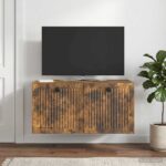 vidaXL Nástenná TV skrinka Nástenný Dymový dub 59,5 x 41 x 30 cm – Obrázok 4