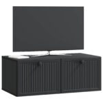vidaXL Nástenná TV skrinka Čierna 78,5 x 41 x 30 cm Kompozitné drevo – Obrázok 3