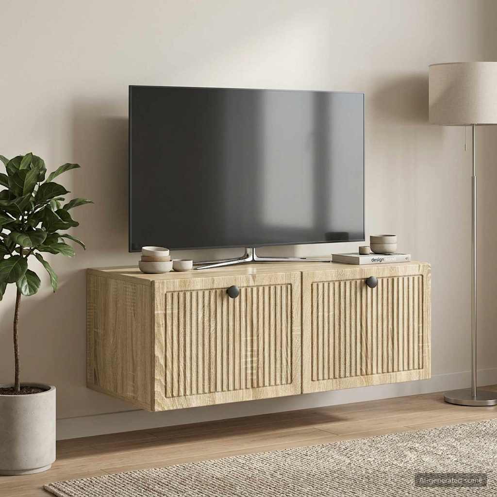 898007_1.jpg vidaXL Nástenná TV skrinka Nástenný Dub sonoma 78,5 x 41 x 30 cm – Obrázok 1