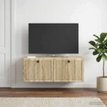 vidaXL Nástenná TV skrinka Nástenný Dub sonoma 78,5 x 41 x 30 cm – Obrázok 4