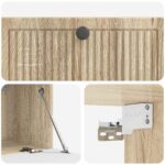 vidaXL Nástenná TV skrinka Nástenný Dub sonoma 78,5 x 41 x 30 cm – Obrázok 9