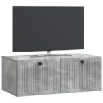 vidaXL Nástenná TV skrinka Nástenný Betónovo sivá 78,5 x 41 x 30 cm – Obrázok 3