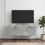 vidaXL Nástenná TV skrinka Nástenný Betónovo sivá 78,5 x 41 x 30 cm – Obrázok 4