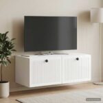 vidaXL Nástenná TV skrinka Biela s vysokým leskom 78,5 x 41 x 30 cm – Obrázok 4