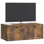 vidaXL Nástenná TV skrinka Nástenný Dymový dub 78,5 x 41 x 30 cm – Obrázok 3