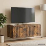 vidaXL Nástenná TV skrinka Nástenný Dymový dub 78,5 x 41 x 30 cm – Obrázok 4