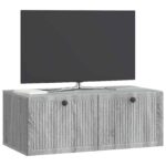 vidaXL Nástenná TV skrinka Nástenný Sivá sonoma 78,5 x 41 x 30 cm – Obrázok 3