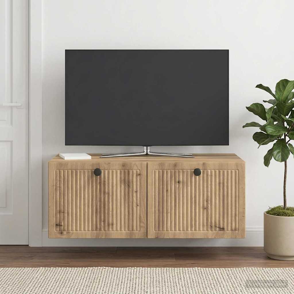 898014_1.jpg vidaXL Nástenná TV skrinka Nástenný Dub artisan 78,5 x 41 x 30 cm – Obrázok 1