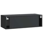 vidaXL Nástenná TV skrinka Čierna 98 x 41 x 30 cm Kompozitné drevo – Obrázok 8