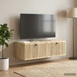 vidaXL Nástenná TV skrinka Dub sonoma 98 x 41 x 30 cm Kompozitné drevo – Obrázok 4