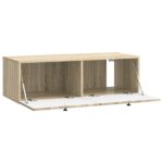 vidaXL Nástenná TV skrinka Dub sonoma 98 x 41 x 30 cm Kompozitné drevo – Obrázok 5