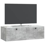 vidaXL Nástenná TV skrinka Nástenný Betónovo sivá 98 x 41 x 30 cm – Obrázok 3