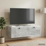 vidaXL Nástenná TV skrinka Nástenný Betónovo sivá 98 x 41 x 30 cm – Obrázok 4