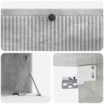 vidaXL Nástenná TV skrinka Nástenný Betónovo sivá 98 x 41 x 30 cm – Obrázok 9