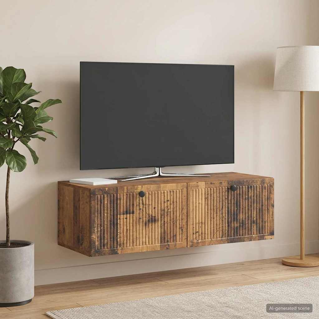 898023_1.jpg vidaXL Nástenná TV skrinka Nástenný Staré drevo 98 x 41 x 30 cm – Obrázok 1
