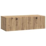 vidaXL Nástenná TV skrinka Nástenný Dub artisan 98 x 41 x 30 cm – Obrázok 2