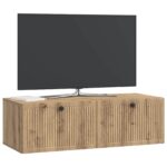 vidaXL Nástenná TV skrinka Nástenný Dub artisan 98 x 41 x 30 cm – Obrázok 3