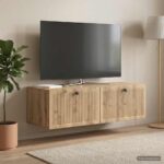 vidaXL Nástenná TV skrinka Nástenný Dub artisan 98 x 41 x 30 cm – Obrázok 4