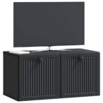 vidaXL Nástenná TV skrinka Čierna 59,5 x 31 x 30 cm Kompozitné drevo – Obrázok 3