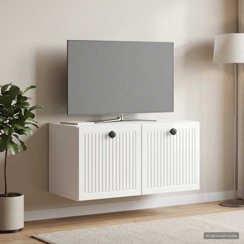 898029_1.jpg vidaXL Nástenná TV skrinka Biela s vysokým leskom 59,5 x 31 x 30 cm – Obrázok 1