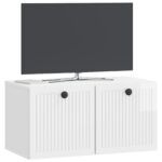 vidaXL Nástenná TV skrinka Biela s vysokým leskom 59,5 x 31 x 30 cm – Obrázok 3