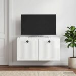 vidaXL Nástenná TV skrinka Biela s vysokým leskom 59,5 x 31 x 30 cm – Obrázok 4