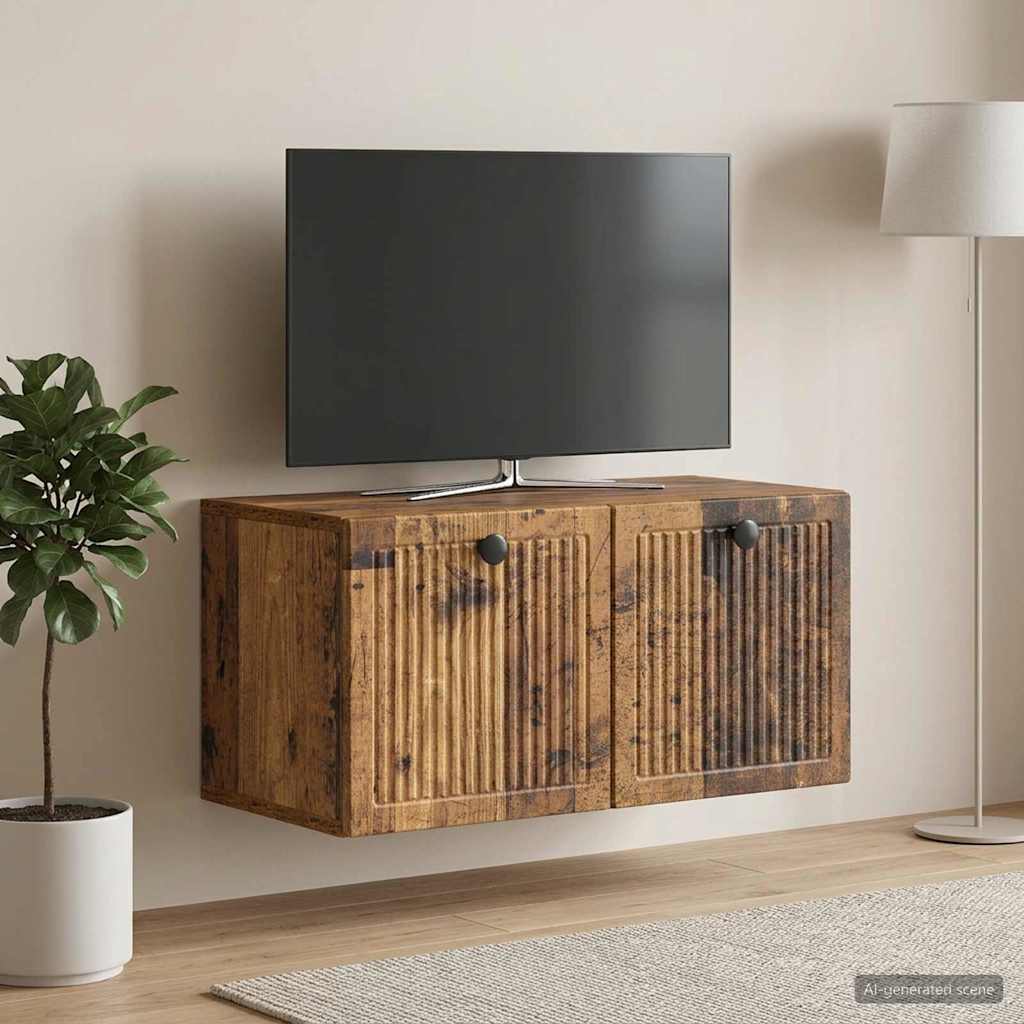 898033_1.jpg vidaXL Nástenná TV skrinka Nástenný Staré drevo 59,5 x 31 x 30 cm – Obrázok 1
