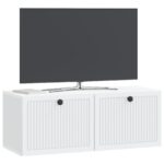 vidaXL Nástenná TV skrinka Biela 78,5 x 31 x 30 cm Kompozitné drevo – Obrázok 3